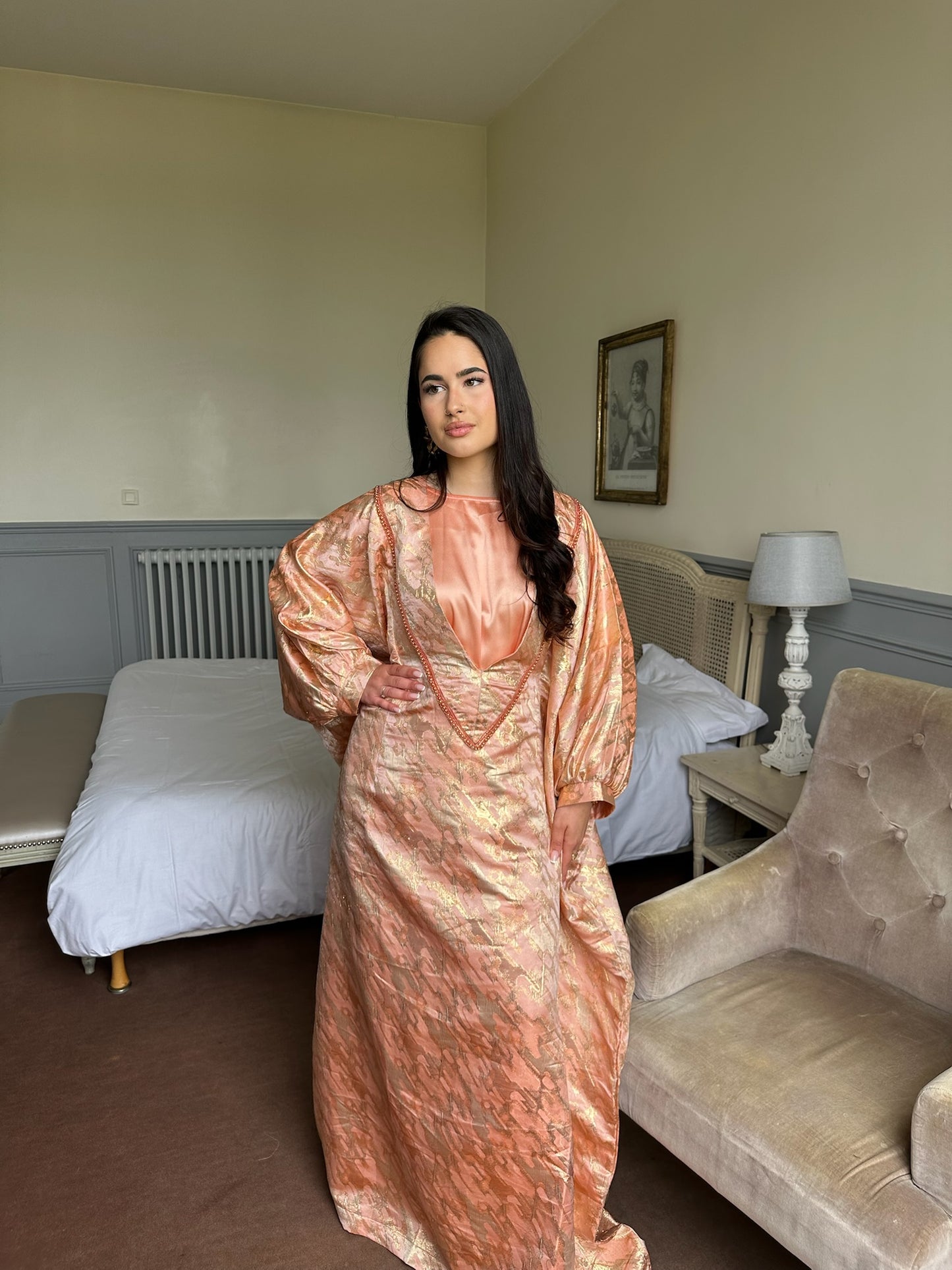 Robe nude/saumon