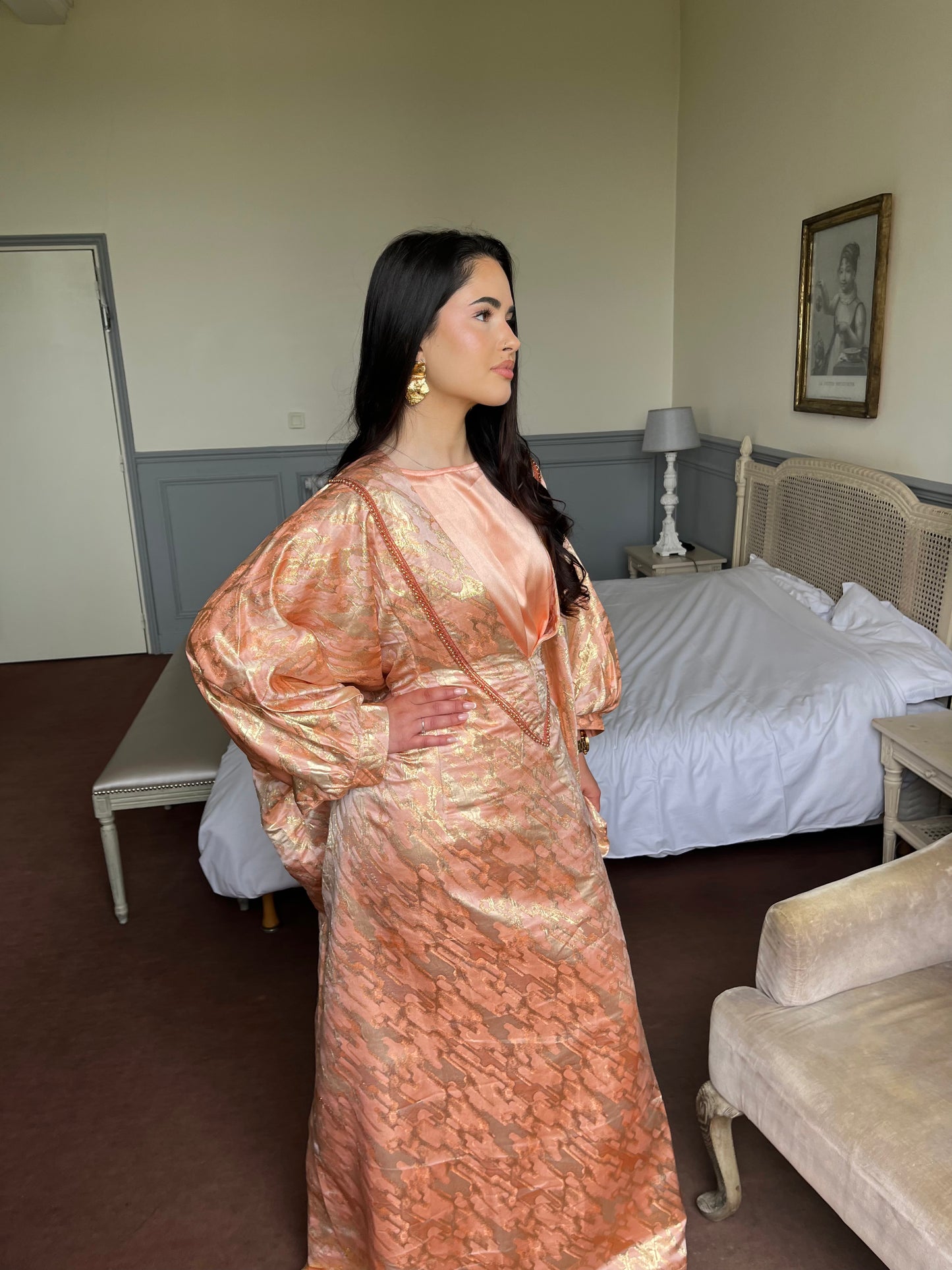 Robe nude/saumon