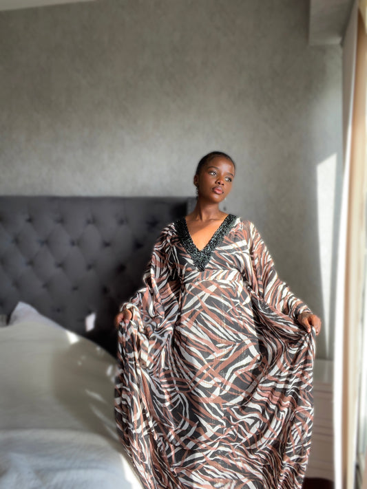 Robe tunique perlée