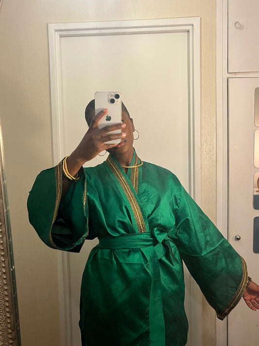 Green kimono set