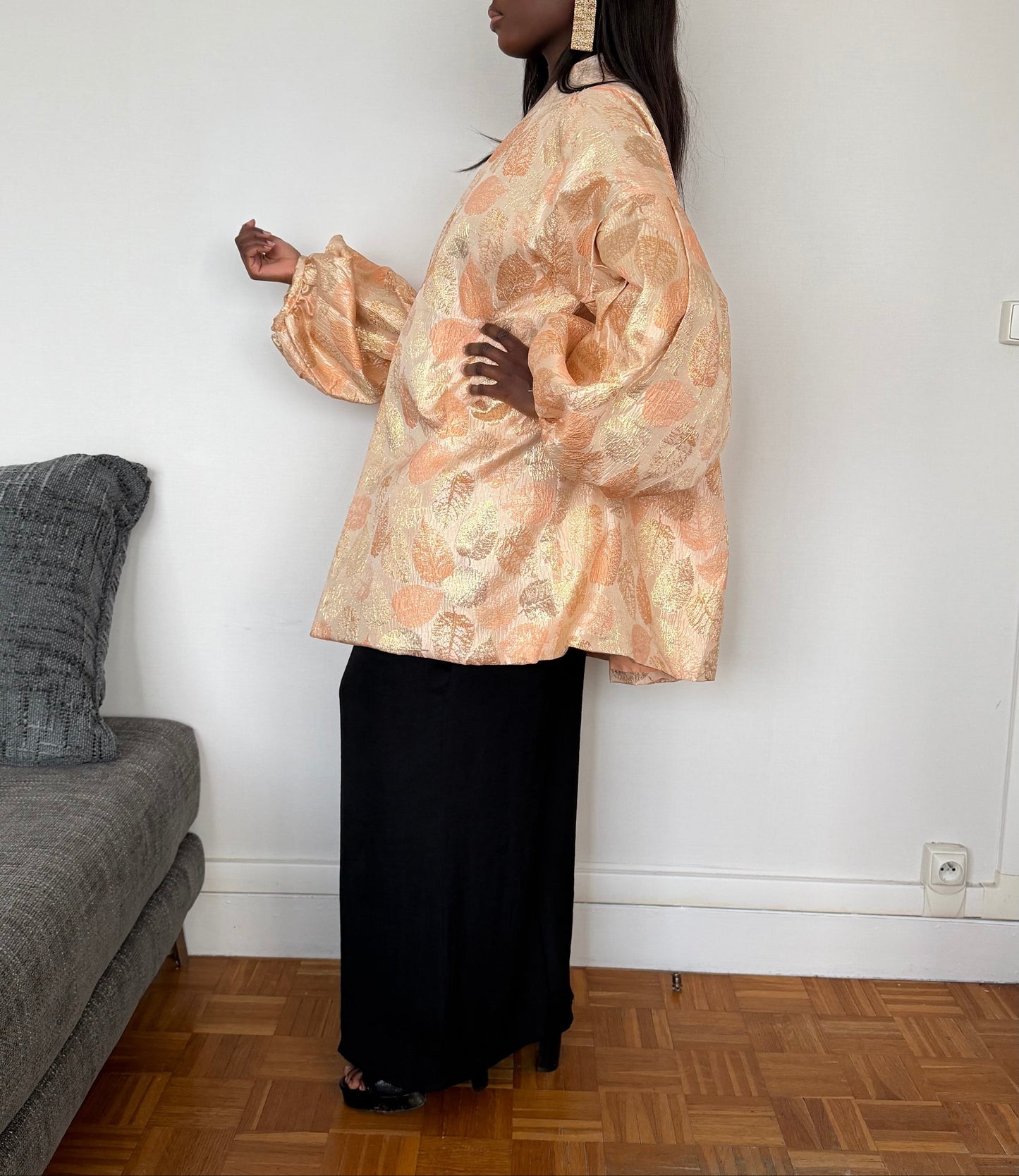 Veste en brocard oversize