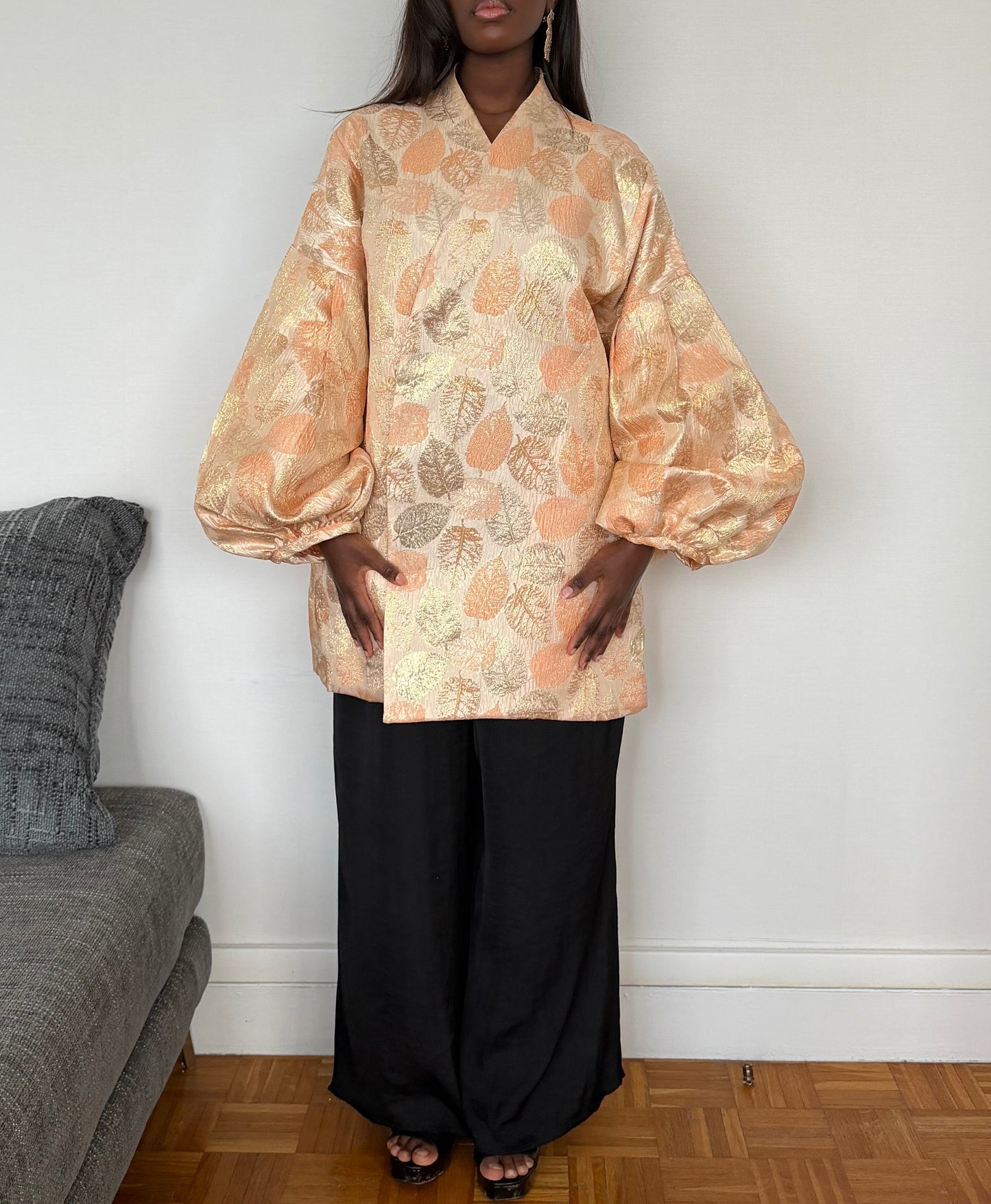 Veste en brocard oversize