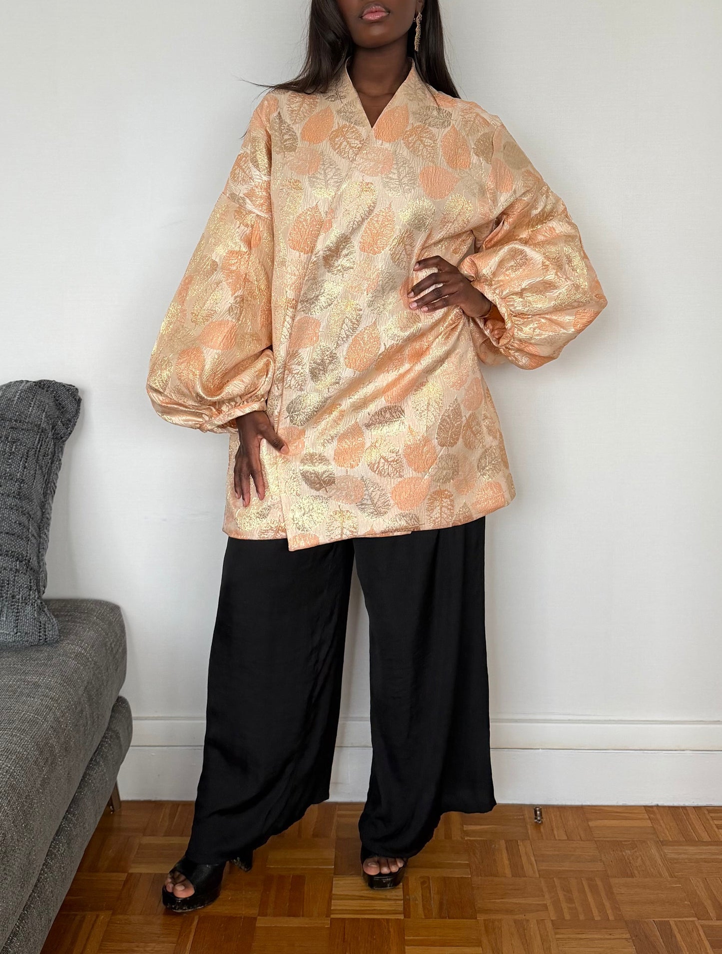 Veste en brocard oversize