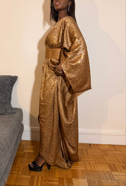 Robe en soie imprimé léopard