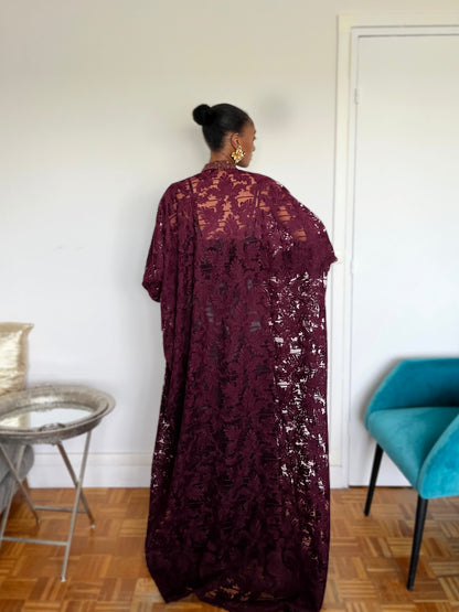 Robe en dentelle - Burgundy